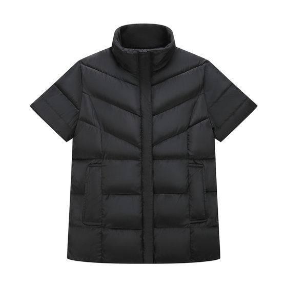 Autumn and winter new middle -aged and elderly men with sleeve down cotton vest jacket dad dad to keep warm vest short -sleeved cotton jacket