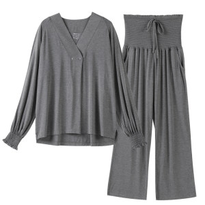 
Bamboo fiber丨Yatemao postpartum clothing maternity pajamas postpartum breastfeeding prenatal postpartum summer thin home set