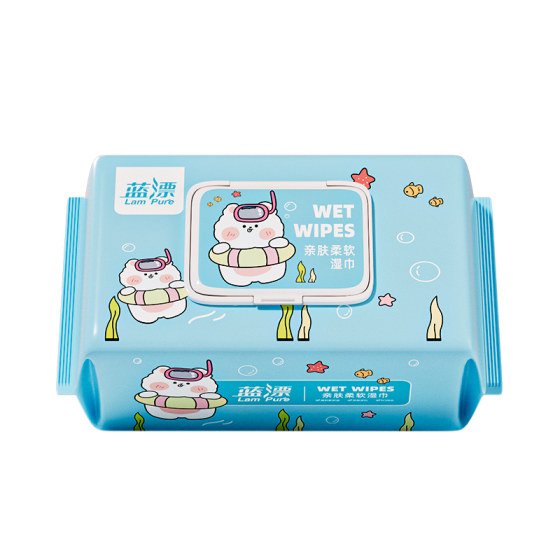 
80 pump baby soft wet wipes for newborns, large wet wipes for baby's hands, mouth and fart, affordable pack