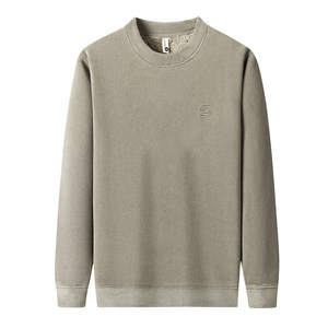 
Romon men's Austrian velvet lining flannel plus velvet thickened sweatshirt autumn and winter round neck pullover inner layering shirt