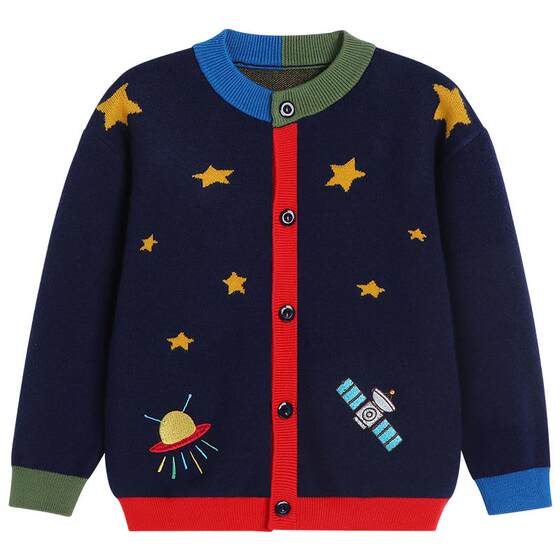 
MQDmini children's clothing boys' sweater cardigan children's sweater baby new sweater winter coat sweater