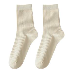 
Socks for men and women, cotton socks, spring and summer mid-calf socks ins, trendy beige stockings, autumn and winter Zhuji short socks for men
