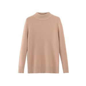 Integrated velvet half turtleneck sweater for women with velvet thickened autumn and winter inner wear warm clothes pullover knitted wool sweater base shirt
