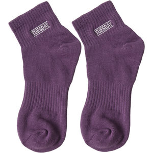 Girls' spring and autumn cotton leisure sports style Weekly stockings ins, hiking embroidery low, anti -odor, simplicity solid color