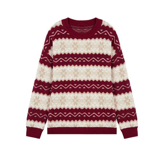 Qiushui Yiren red Christmas sweater for women 2025 new winter inner wear thickened warm sweater for women