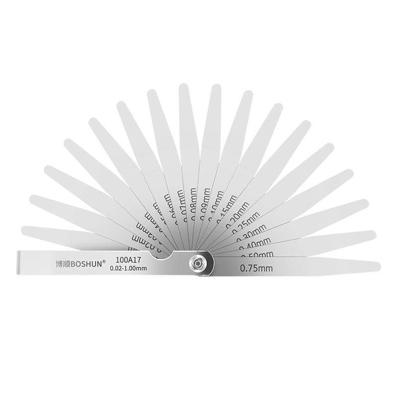 Produktbild von Ejoyous Fühlerlehre Aus Edelstahl – 0,05–1,0 Mm, 15 Blatt, Gebogene Form, Klar Markiert – Für Zündkerzen, Ventile & Spaltmaße In Werkstatt & Industrie