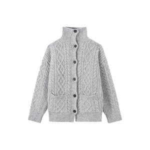 Wu Tongtong turtleneck and twisted lazy sweater cardigan jacket for women in autumn and winter Korean loose casual simple versatile top