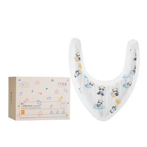 
[Shunbuy] October Crystallized Baby Disposable Bibs Newborn Baby Anti-Spill Milk Mouth Towel Bib Table Mat