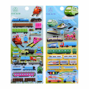 
Train Shinkansen 3d three-dimensional bubble stickers children toys boy transportation reward puzzle stickers