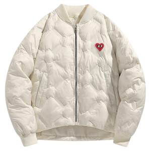 
Charles Heart's Winter New Couple Versatile Baseball Collar Design Warm Thickened Casual Cotton Jacket for Men