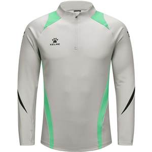 
KELME Karme half zipper long-sleeved T-shirt men's autumn and winter plus velvet football training suit running sports sweatshirt