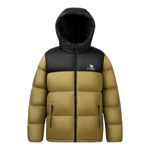 
Camel Volcano Down Jacket Men's Winter 2026 New Jacket Women's Couple Off-Season Short Hooded Black Bread Jacket