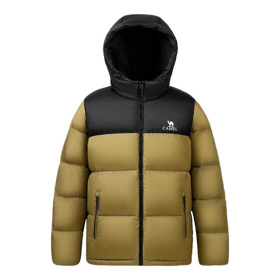 
Camel Volcano Down Jacket Men's Winter 2026 New Jacket Women's Couple Off-Season Short Hooded Black Bread Jacket