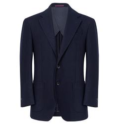 Cultum Italian Heavy Wool Knitted Twill Navy Blue Casual Suit Suit Men's Business Retro Suit