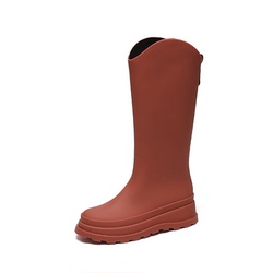 High Tube Rain Boots Women's Adult Fashion Net Red New Rain Boots Japanese Long Tube Water Shoes Non-slip Waterproof Wear-resistant Rubber Shoes