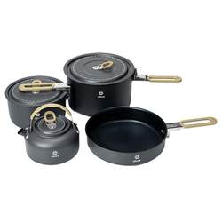 Outdoor camping boiling pot and cooking utensils Ailuke