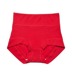 Red underwear for women, high waisted, pure cotton, antibacterial, born in the year of the zodiac, all cotton, with a closed belly, raised buttocks, and a small belly, plus size shorts and shorts
