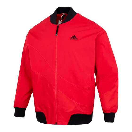 
Adidas Jacket Men's 2025 Autumn New Year CNY Plush Baseball Uniform Sports Standing Collar Jacket IZ1614