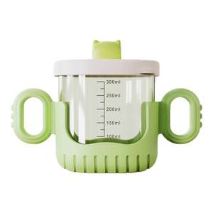 Children's water cup milk cup anti-fall scale infant straw cup baby home drinking water cup learning drinking cup rice paste cup