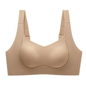 
Runwei autumn and winter brushed red underwear women's big breasts show small liquid foundation invisible traceless anti-sagging birth year bra