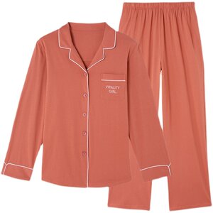 
Couple's pajamas, spring and autumn, thin, long-sleeved, pure cotton, women's home wear suit, young men's trousers, pure cotton