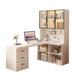 Solid wood corner computer desk for bedroom and home use