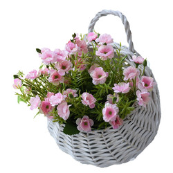 Pastoral willow weaving set creative hanging pot simulated flowers