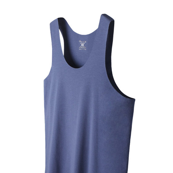 No trace men's vest 60 sterling cotton -column shirt inside the bottom thin summer Xinjiang cotton cotton shoulder