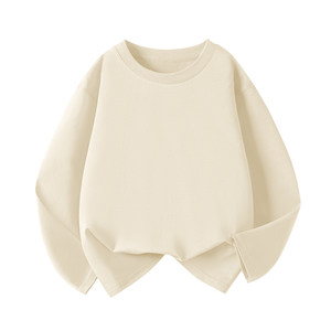
Children's long-sleeved T-shirts, pure cotton, spring and autumn, boys and girls, loose inner layering shirts, middle and older children's autumn clothes