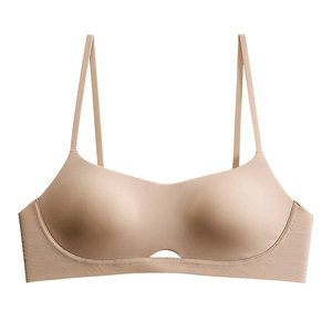 
Stripless nude jelly strip thin cup underwear for women with small breasts gathered and collected with secondary breasts without steel rings 2025 new bra