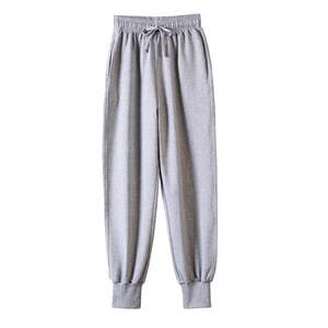 Gray sweatpants for women spring and autumn 2026 new hot style harem sweatpants for small people plus velvet nine-point casual pants