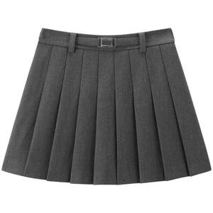 
[Same style in shopping mall] Peacebird pleated skirt women's short skirt 25 new style gray A-line skirt A1GEF4237