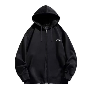 
Li Ning men's sweatshirt 2025 spring and autumn new cardigan hooded sports top large size plus velvet running training suit