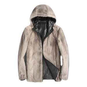 
Men's marten coat 2025 autumn and winter new style hooded cowhide leather jacket hooded mink inner liner winter leather jacket