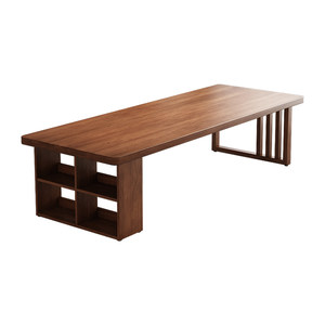 
Solid wood desk and bookcase integrated large table to the living room home large long table study study long table desk