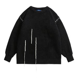 
Reverse shell unisex design crew neck sweater for men and women, vintage style loose long-sleeved versatile lazy knitted pullover