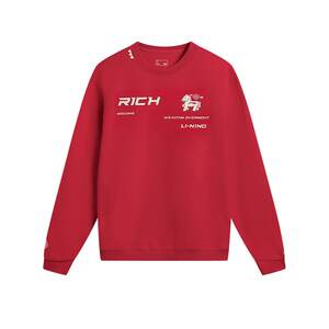 
Li Ning Get Rich Sweatshirt Women Spring 2026 New Couple Long Sleeve Year of the Horse Red Top Sportswear Men