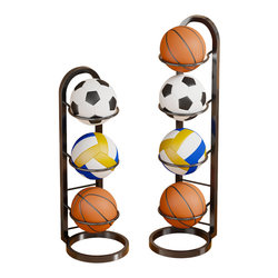 Basketball storage rack floor-standing folding football volleyball display