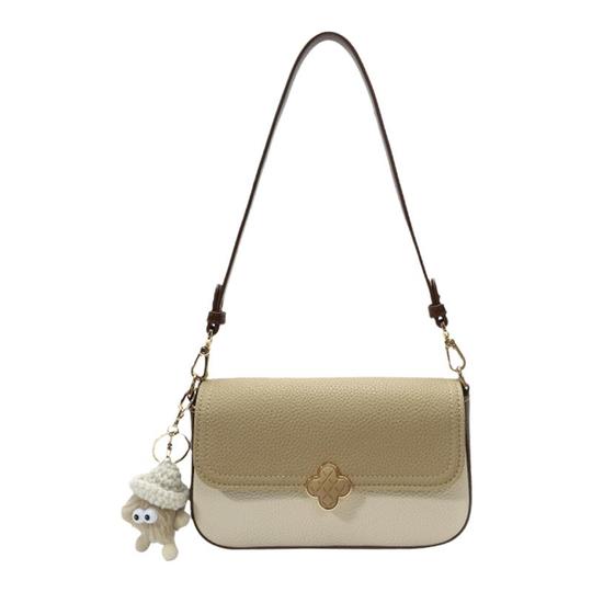 Chio'2nd Lychee Pattern Color-Blocking Small Square Bag