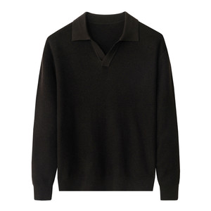 
[Machine washable sweater] Heavy textured scissor collar cardigan for men, handsome lapel bottoming sweater inner wear