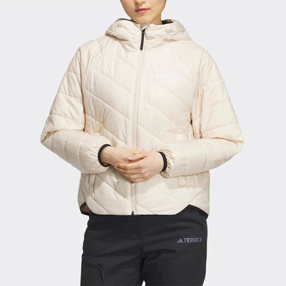 Adidas/阿迪达斯 正品新款女士时尚保暖户外连帽棉服 IL9016