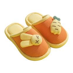 Children's Cotton Slippers Girls Cute Indoor Non-slip Girls Princess Autumn And Winter Boys Rabbit Home Baby Slippers