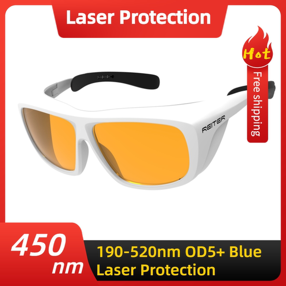 180-520nm OD5 450nm 레이저 마킹 머신 UV 광선 경화 치과용 청색광 UV 보호 안경
