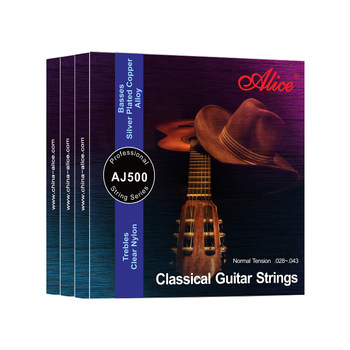 Alice AJ500 classical guitar strings silver plated nylon