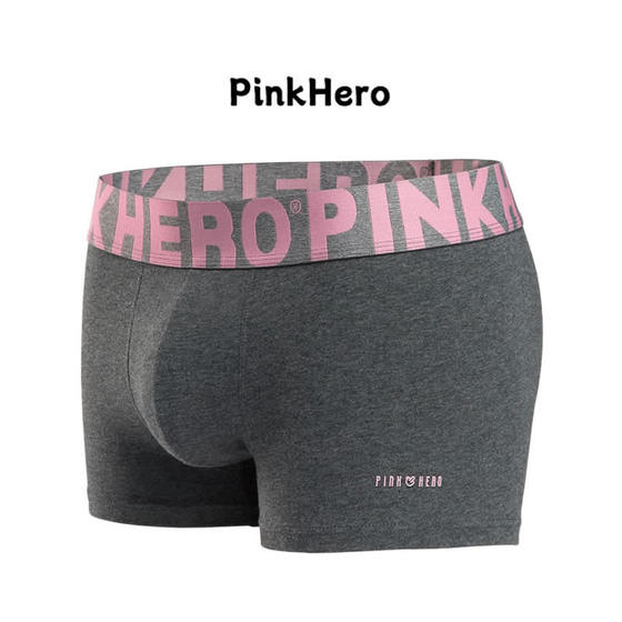 PinkHero男士平角内裤运动长款中腰舒适一片式棉质透气大码四角裤