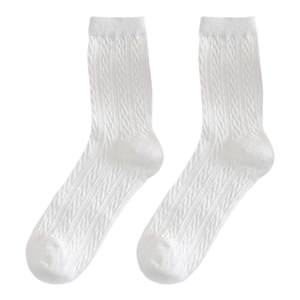 'Sunset afterglow, love permeates' cute Japanese retro mid-tube socks for female students solid color versatile jk socks
