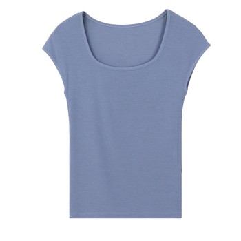 Modal half-high neck sleeveless navel vest for women