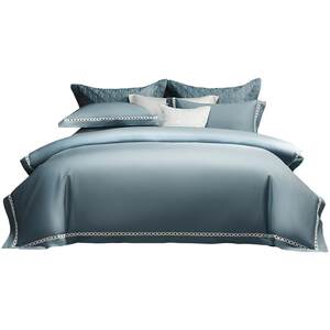 
Mercury Home Textile 100 Long-length Cotton Four-Piece Set Class A Cotton Kit Light Luxury Satin Quilt Cover Bedding Simple Bedding