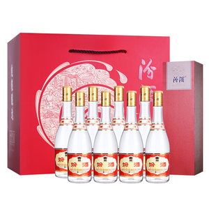 
[Gift box] Shanxi Xinghuacun Fenjiu 53% yellow lid 475ml*8 bottles of fresh-flavor pure grain gift liquor