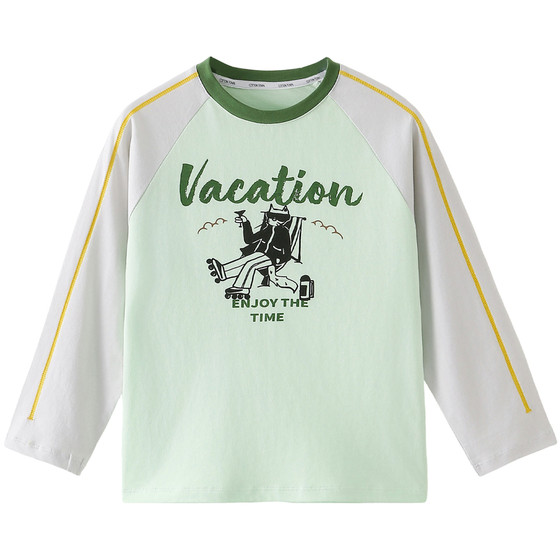 
[100% cotton] Cotton Hall children's long-sleeved T-shirt girls' bottoming shirt pure cotton spring and autumn tops for boys and girls
